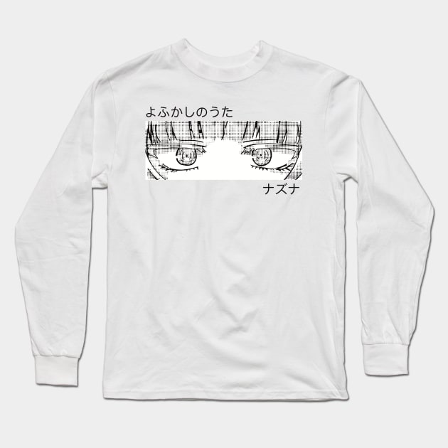 Nazuna Nanakusa Call of the Night Anime Girl Character Pop Art with Black Kanji Long Sleeve T-Shirt by Animangapoi